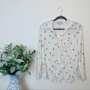 Old Navy Classic Shirt Plant Succulent Button Up